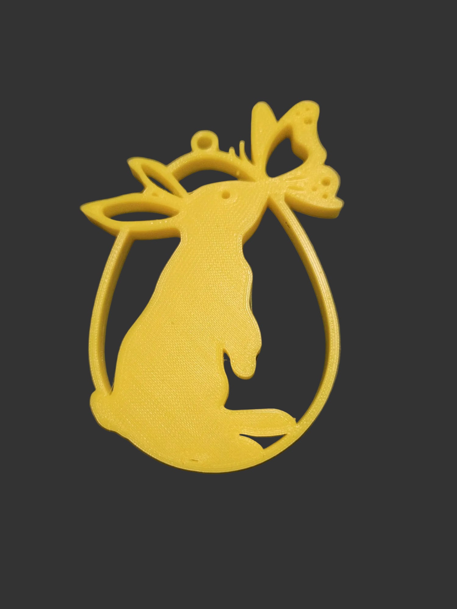 Osteranhänger Hase mit Schmetterling